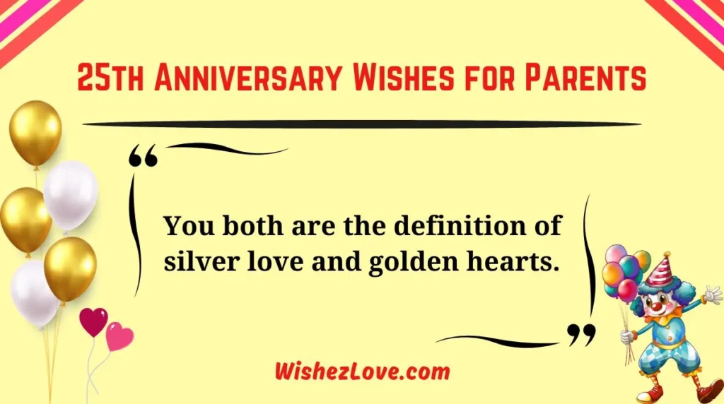 25th Anniversary Wishes for Parents