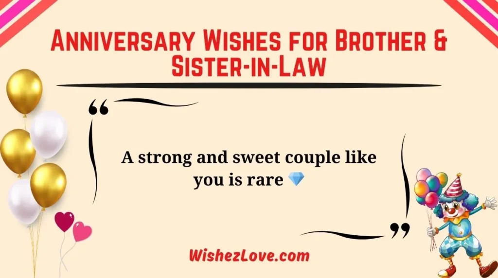 Anniversary Wishes for Brother & Sister-in-Law