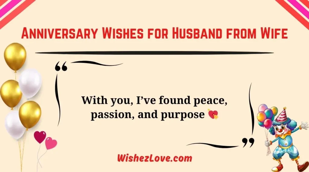 Anniversary Wishes for Husband from Wife