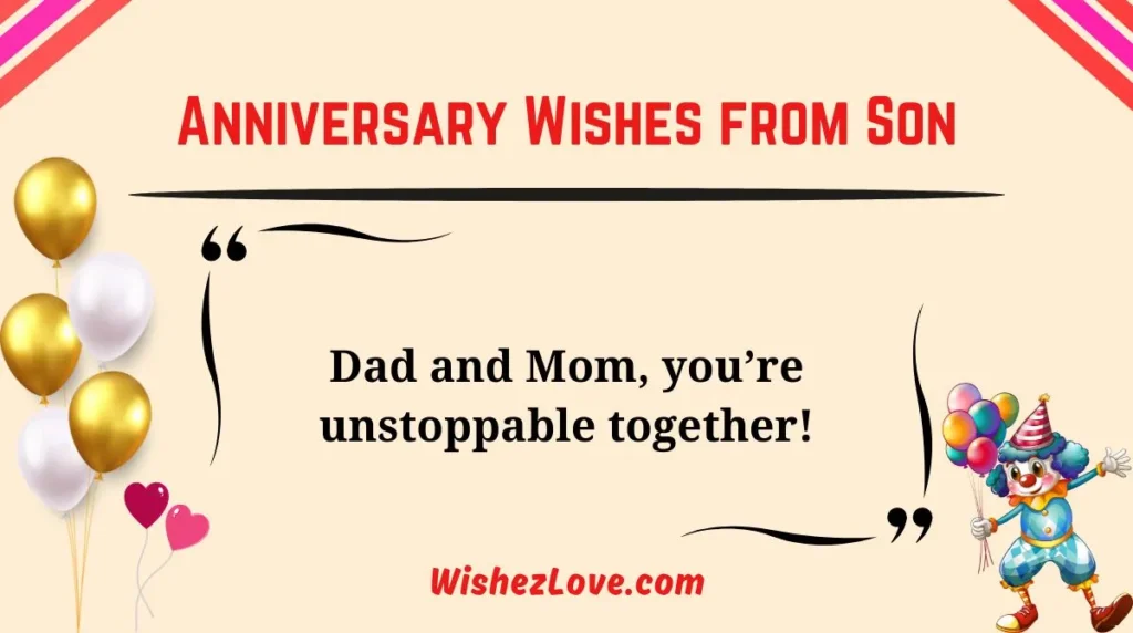 Anniversary Wishes from Son