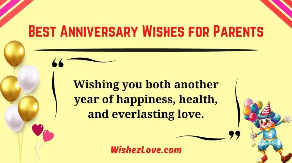 Best Anniversary Wishes for Parents