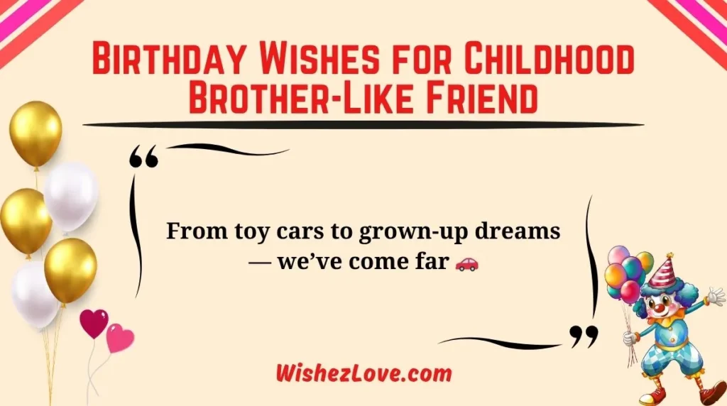 Birthday Wishes for Childhood Brother-Like Friend