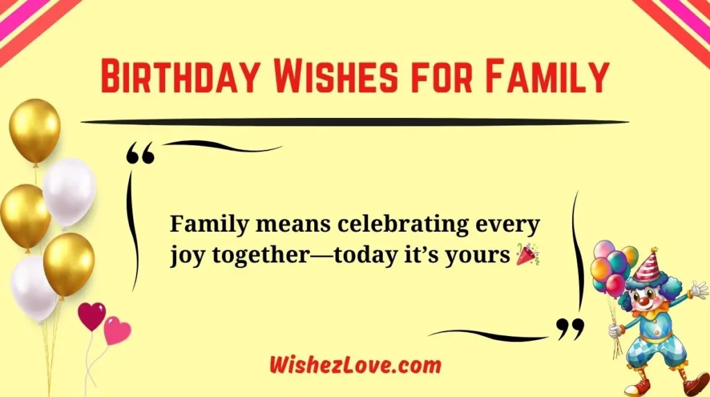 Birthday Wishes for Family