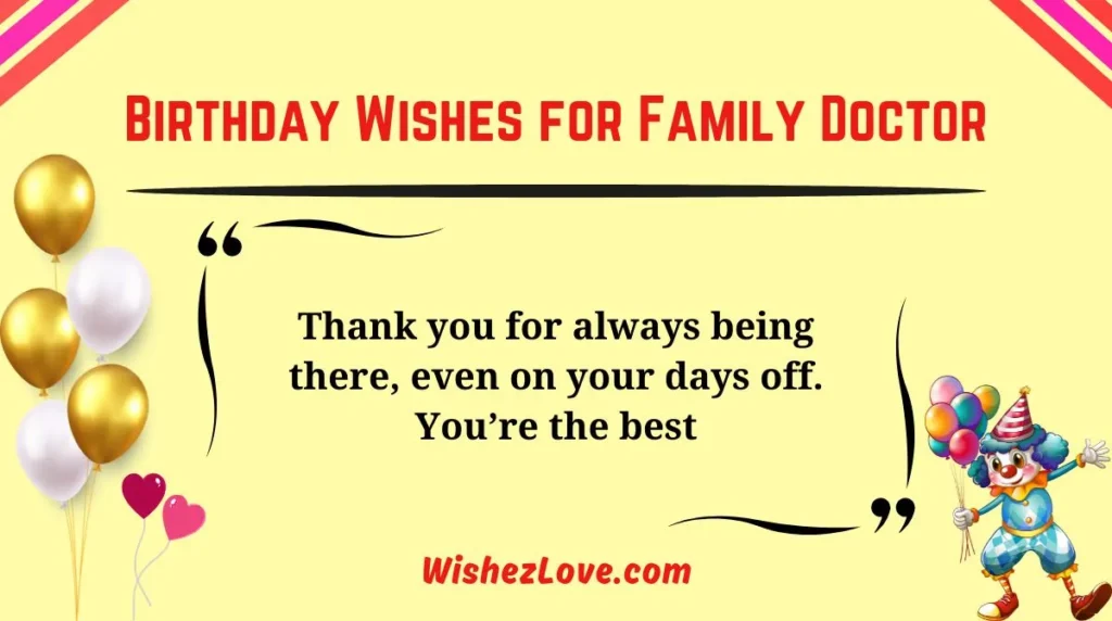 Birthday Wishes for Family Doctor