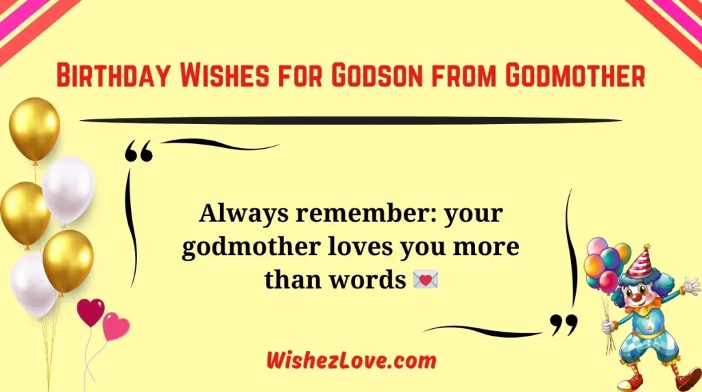 Birthday Wishes for Godson from Godmother