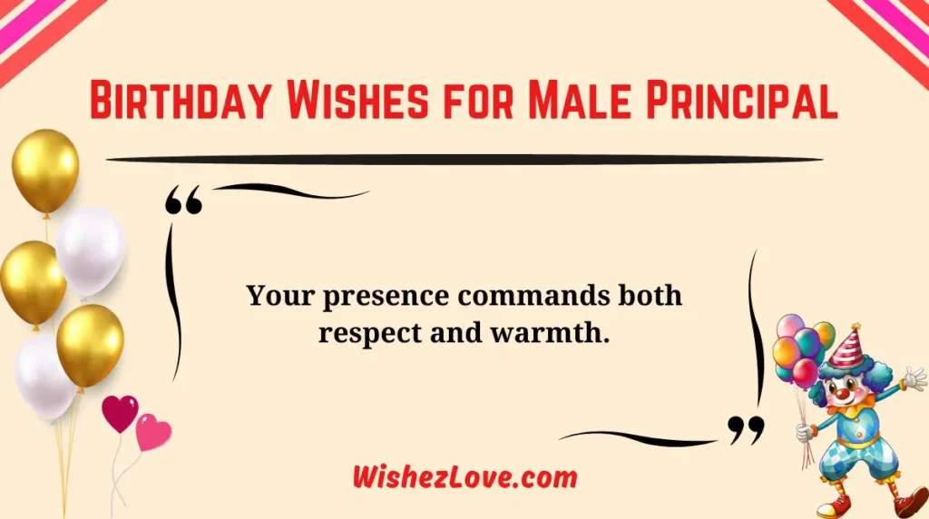 Birthday Wishes for Male Principal