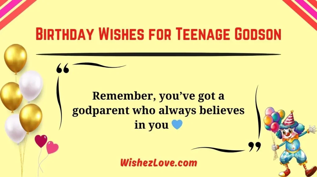 Birthday Wishes for Teenage Godson