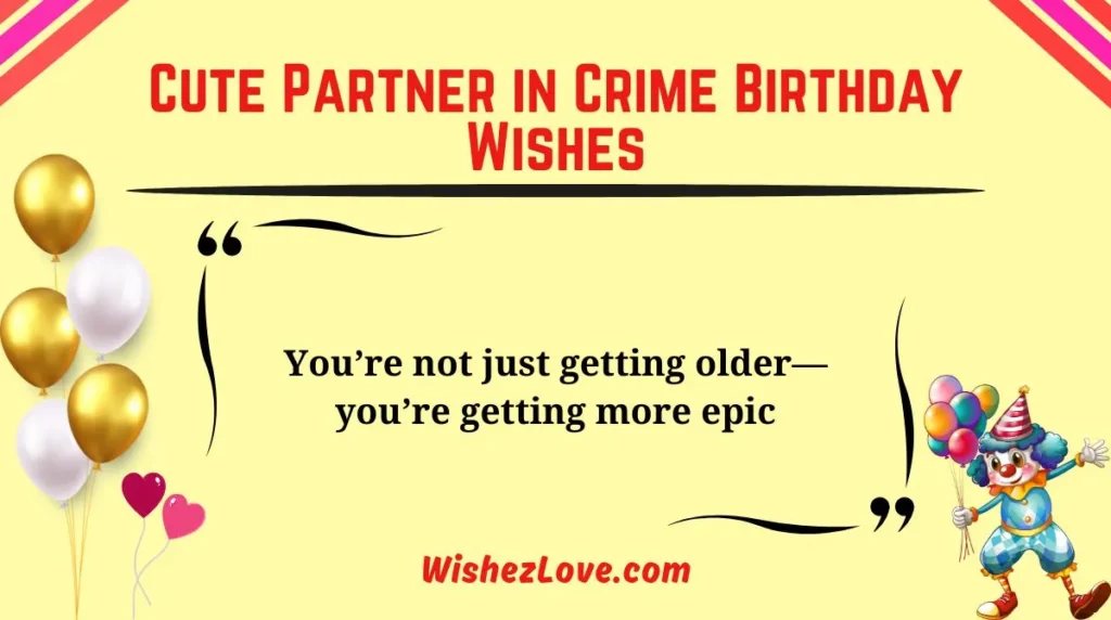 Cute Partner in Crime Birthday Wishes