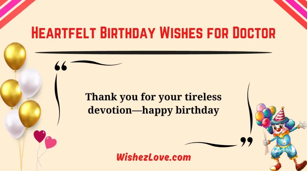Heartfelt Birthday Wishes for Doctor