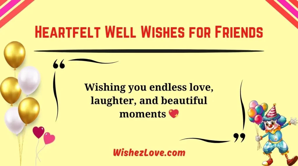 Heartfelt Well Wishes for Friends