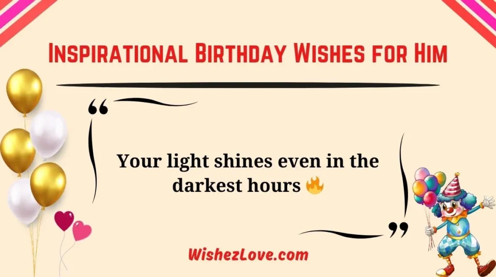 Inspirational Birthday Wishes for Him
