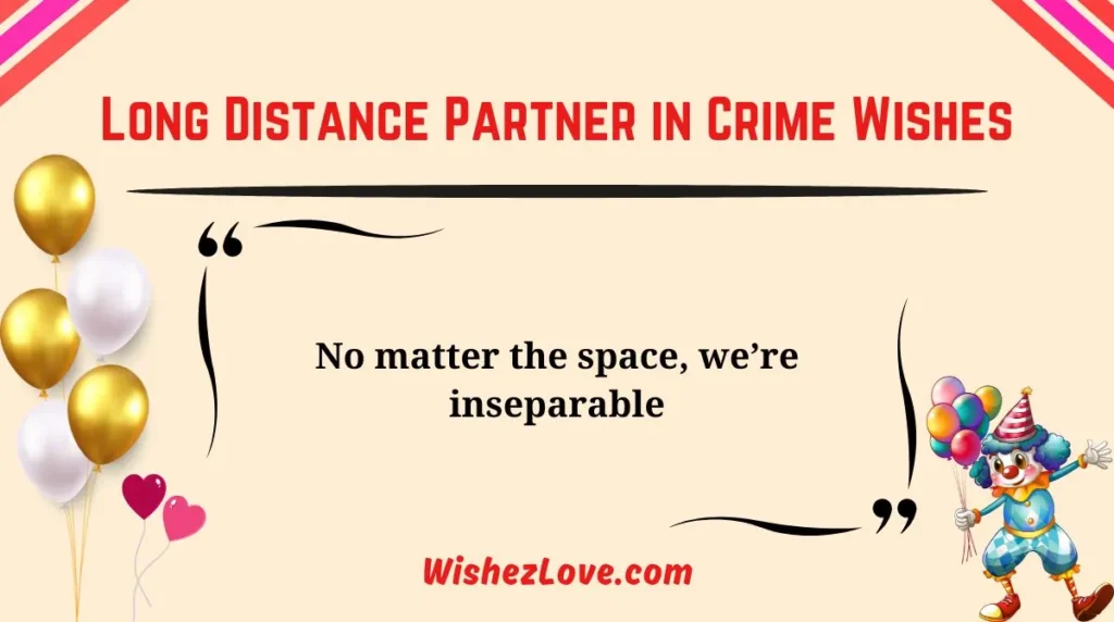 Long Distance Partner in Crime Wishes
