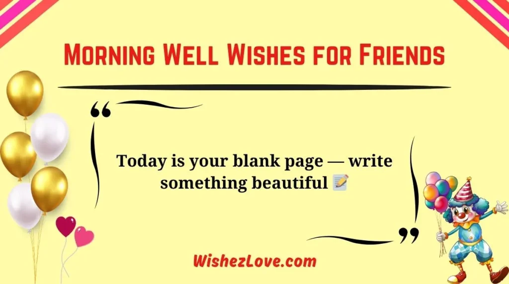 Morning Well Wishes for Friends