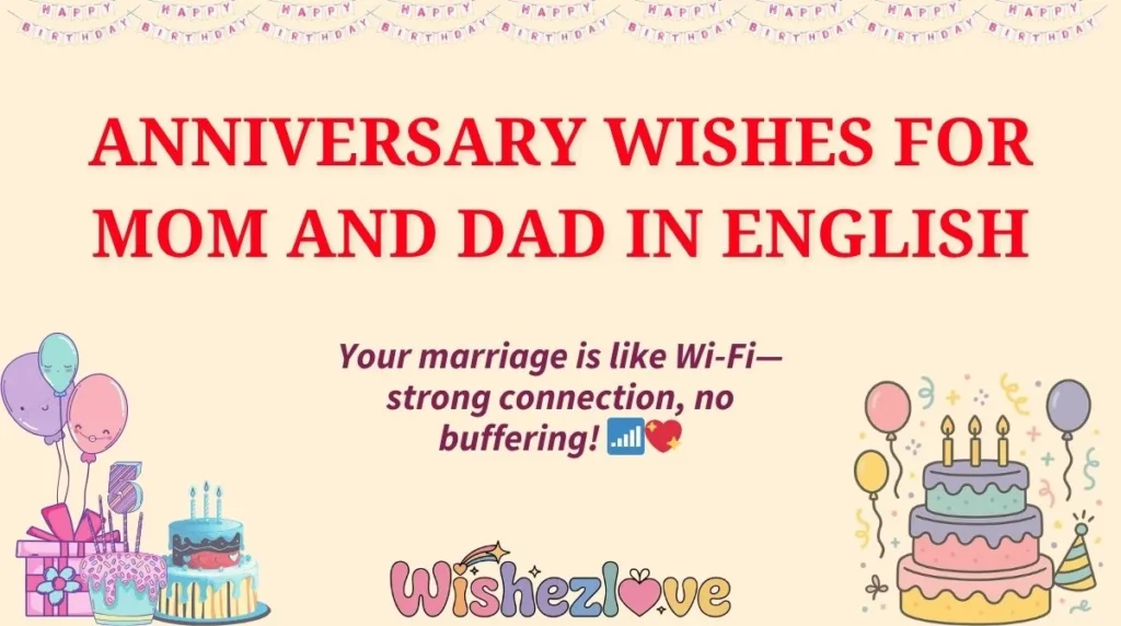 Anniversary Wishes for Mom and Dad in English