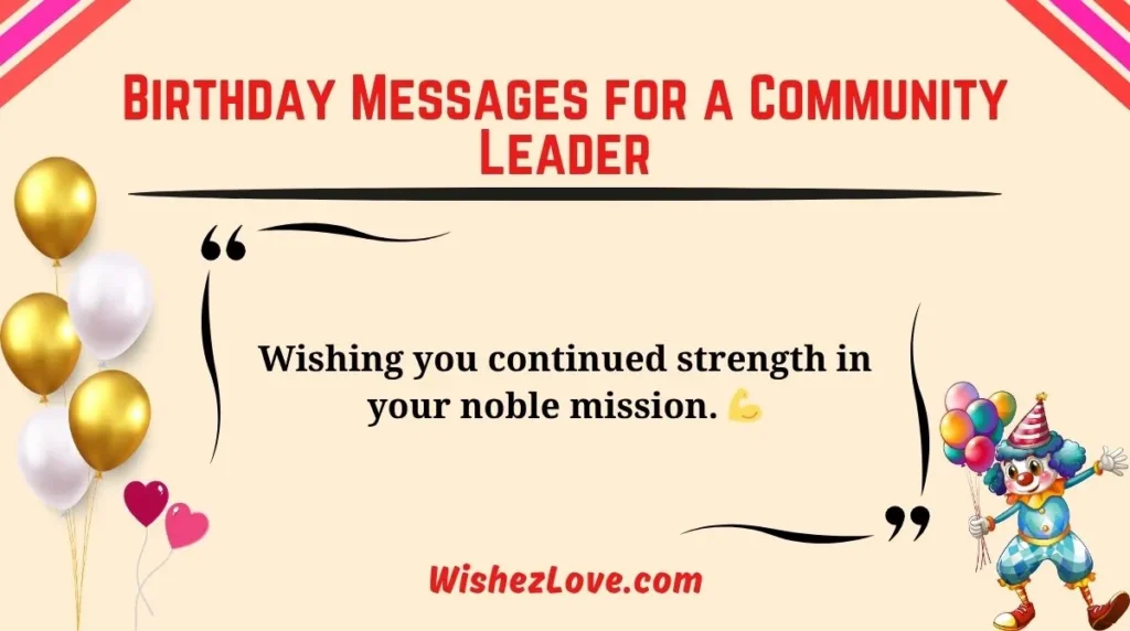 Birthday Messages for a Community Leader