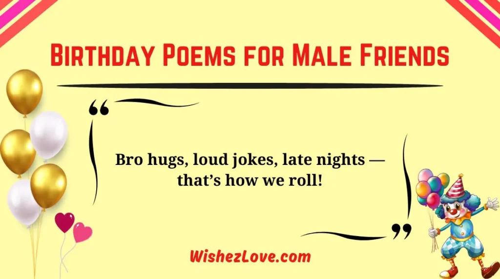 Birthday Poems for Male Friends