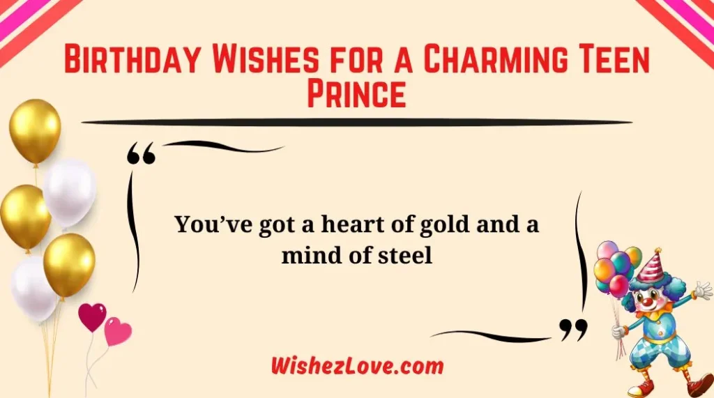 Birthday Wishes for a Charming Teen Prince