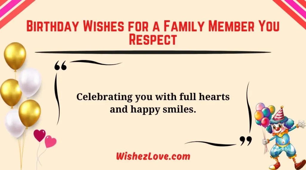 Birthday Wishes for a Family Member You Respect
