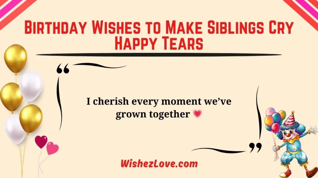 Birthday Wishes to Make Siblings Cry Happy Tears