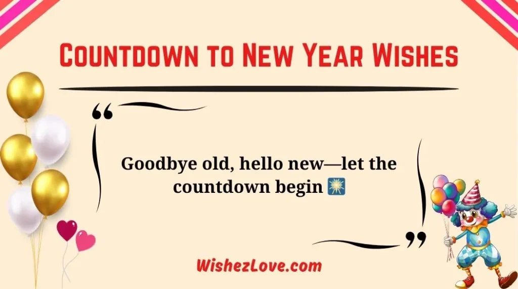 Countdown to New Year Wishes