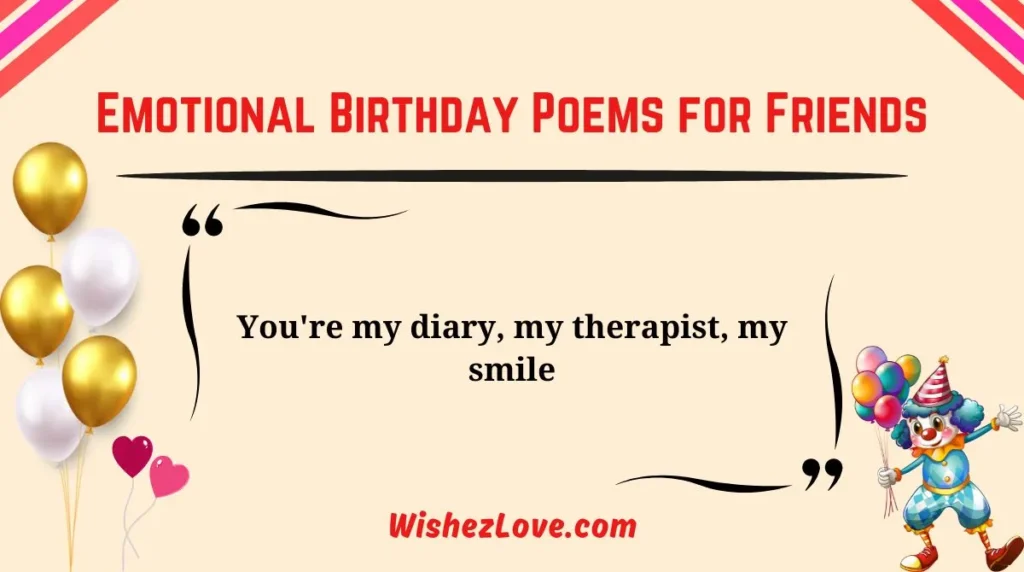 Emotional Birthday Poems for Friends
