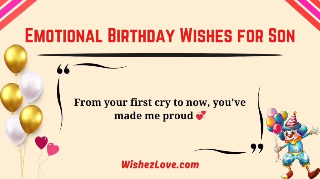 Emotional Birthday Wishes for Son