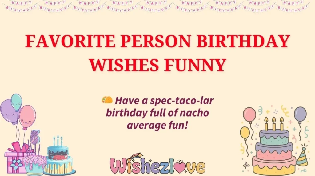 Favorite Person Birthday Wishes Funny