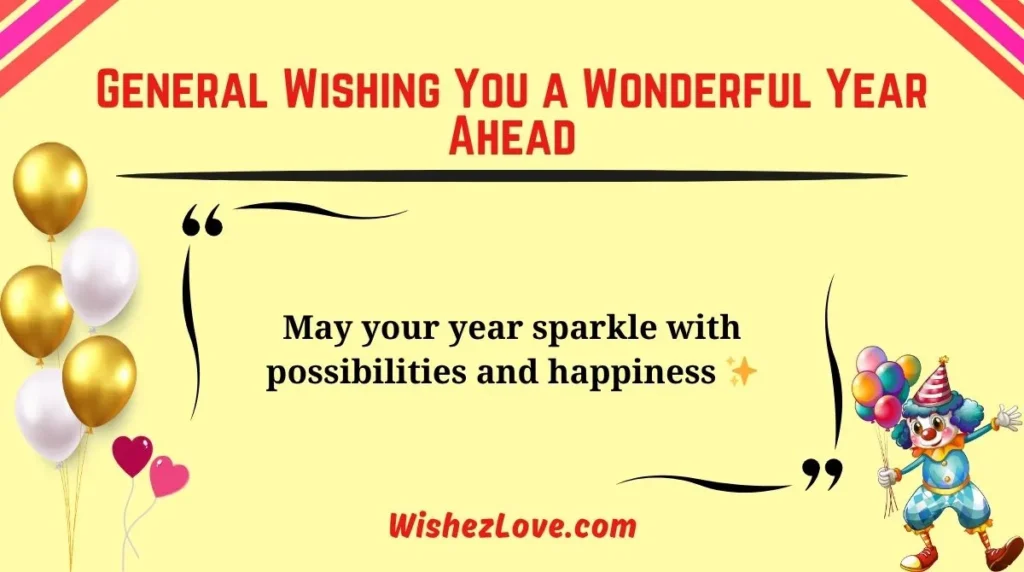 General Wishing You a Wonderful Year Ahead