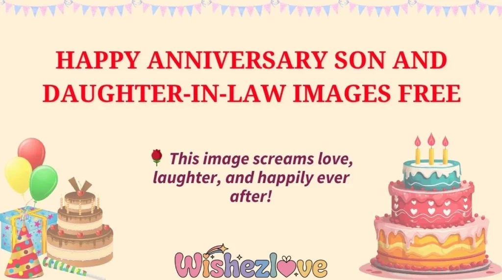 Happy Anniversary Son and Daughter-in-Law Images Free