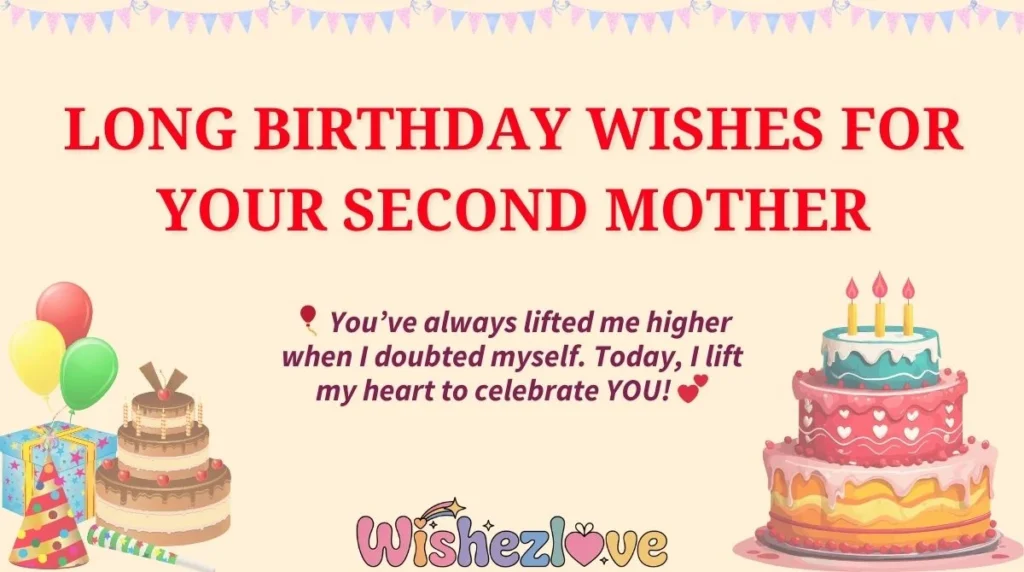 Long Birthday Wishes for Your Second Mother