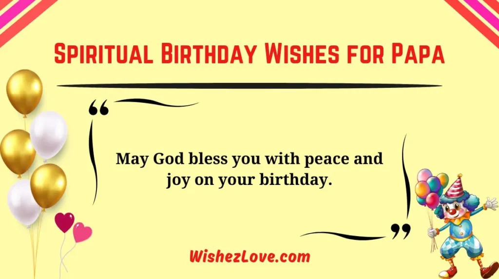 Spiritual Birthday Wishes for Papa