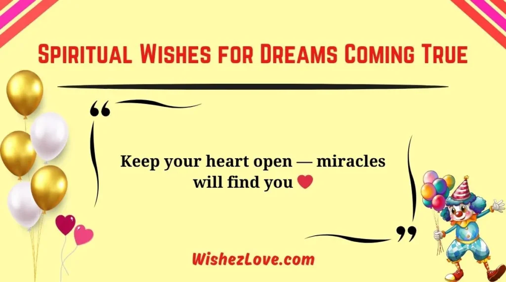 Spiritual Wishes for Dreams Coming True