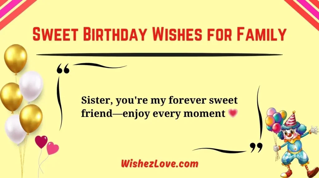 Sweet Birthday Wishes for Family