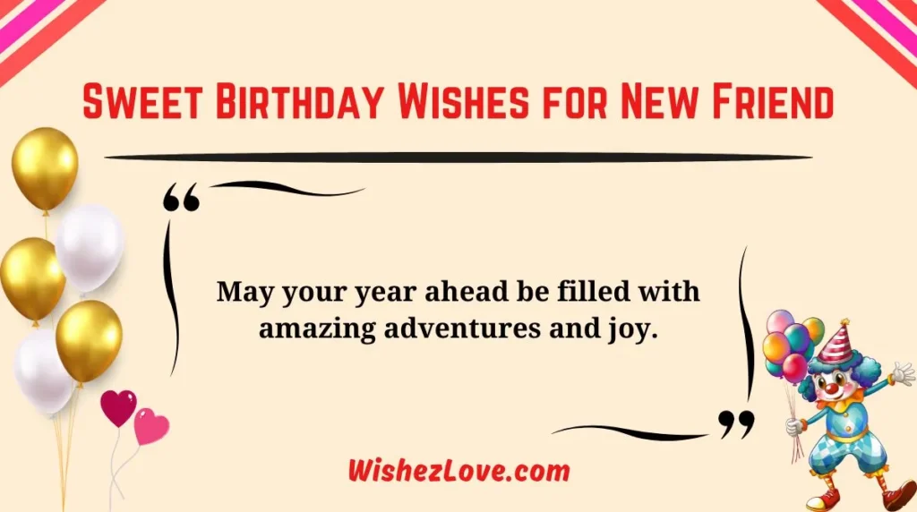 Sweet Birthday Wishes for New Friend