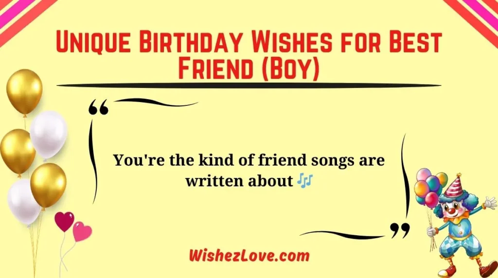 Unique Birthday Wishes for Best Friend (Boy)