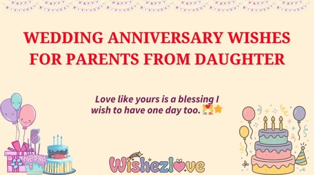 Wedding Anniversary Wishes for Parents from Daughter
