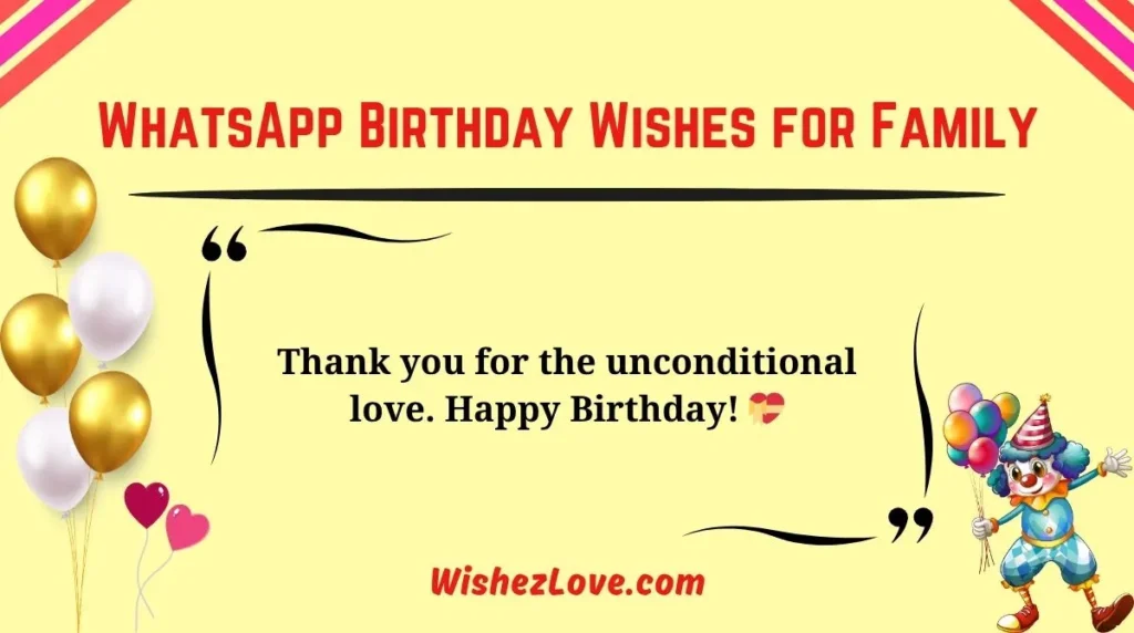 WhatsApp Birthday Wishes for Family