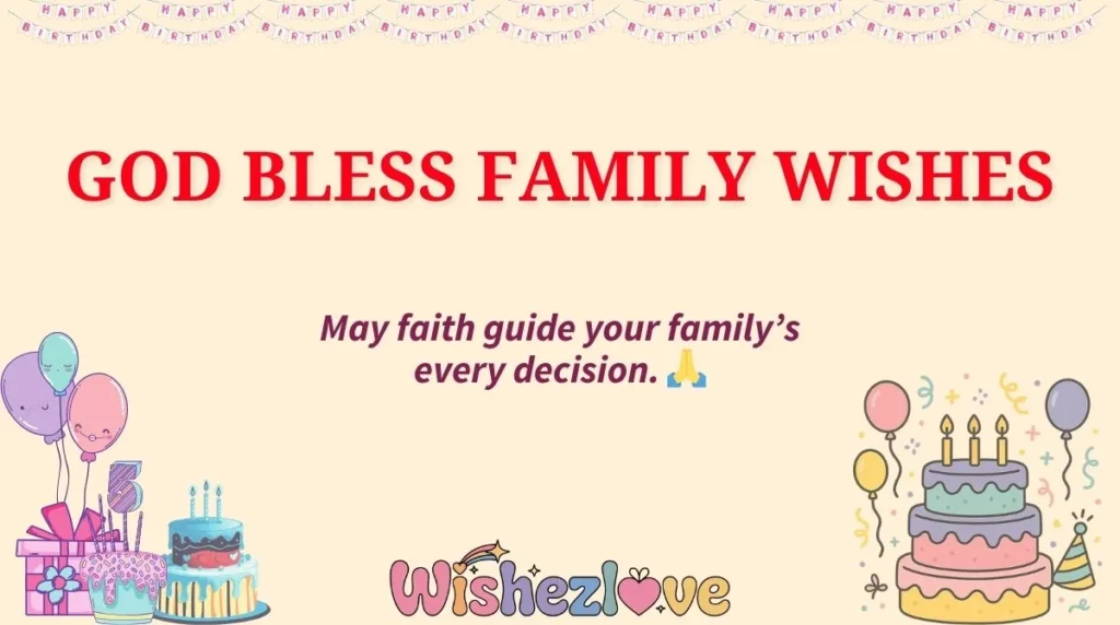 God Bless Family Wishes