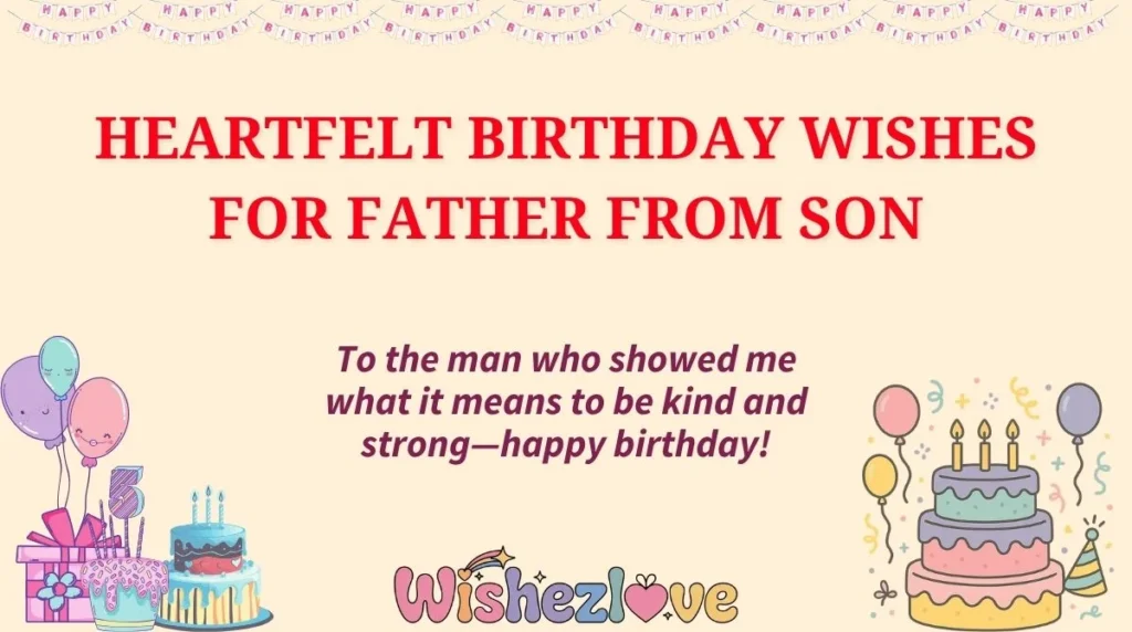 Heartfelt Birthday Wishes for Father from Son