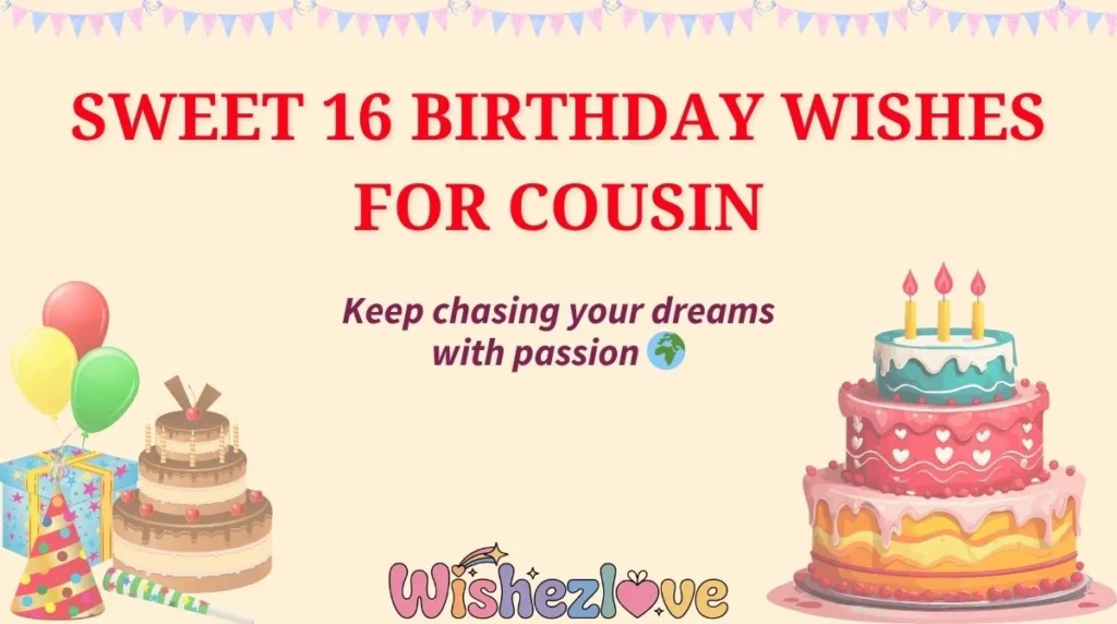 Sweet 16 Birthday Wishes for Cousin