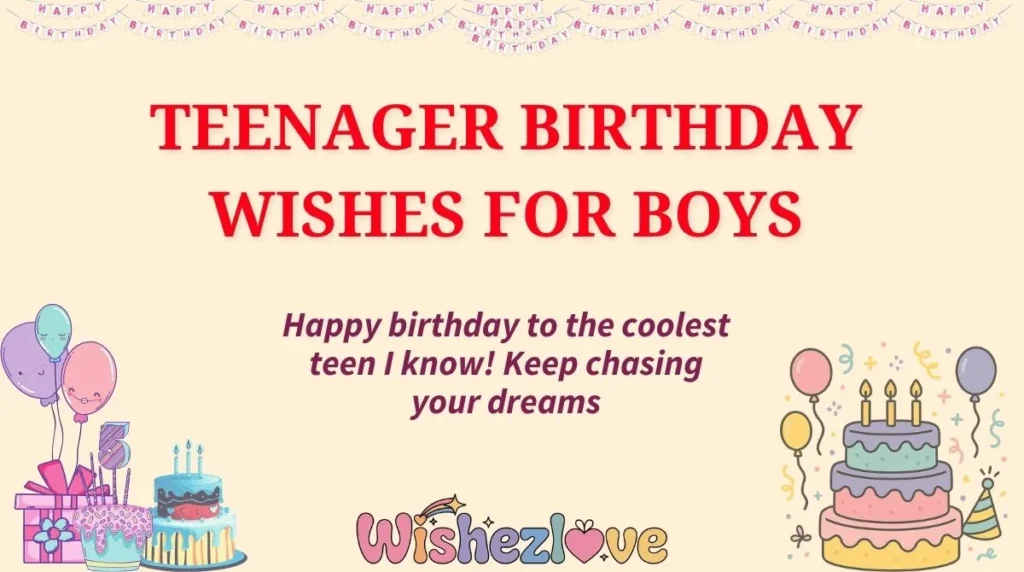 Teenager Birthday Wishes for Boys