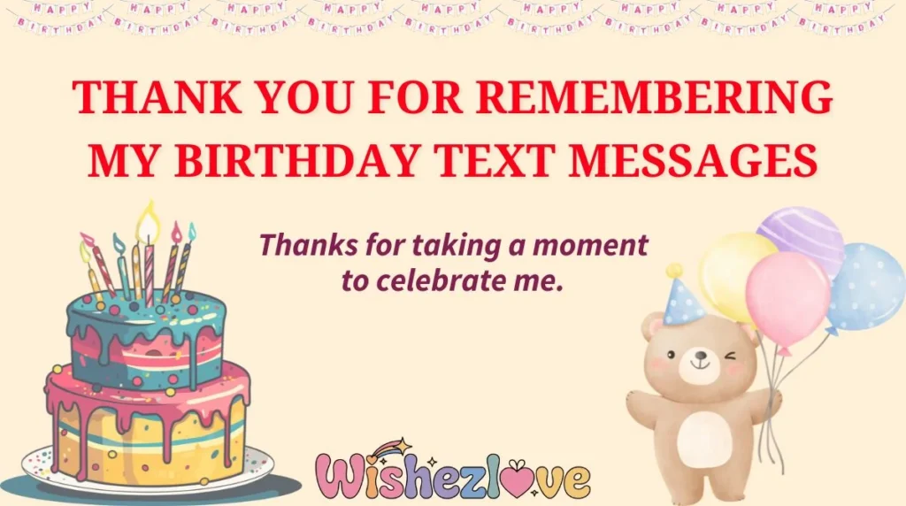 Thank You for Remembering My Birthday Text Messages