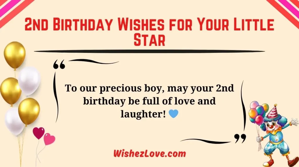2nd Birthday Wishes for Your Little Star