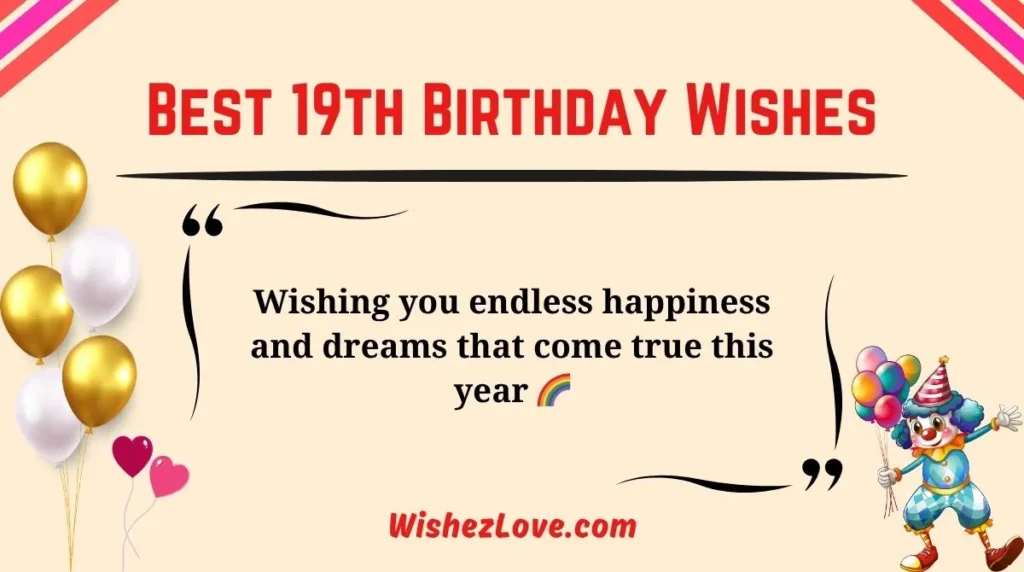 Best 19th Birthday Wishes
