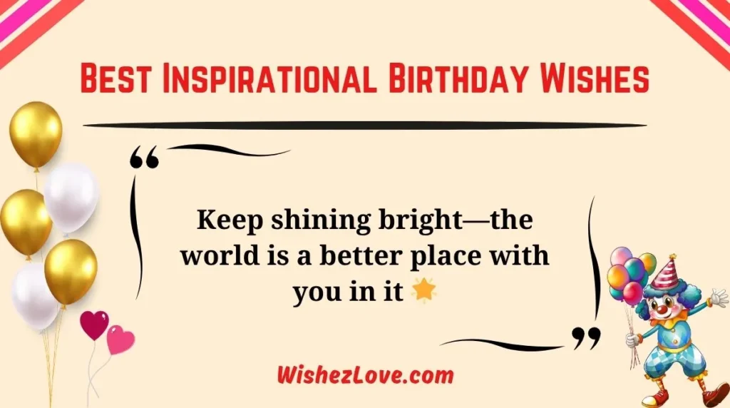 Best Inspirational Birthday Wishes