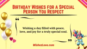 Birthday Wishes for a Special Person You Respect