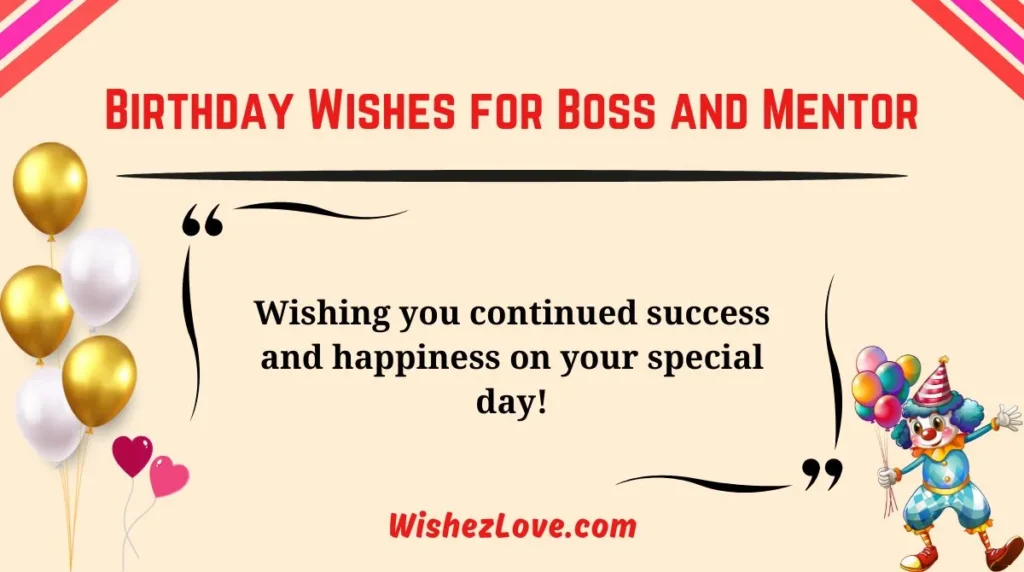Birthday Wishes for Boss and Mentor