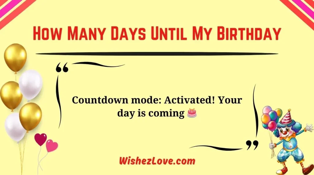 How Many Days Until My Birthday
