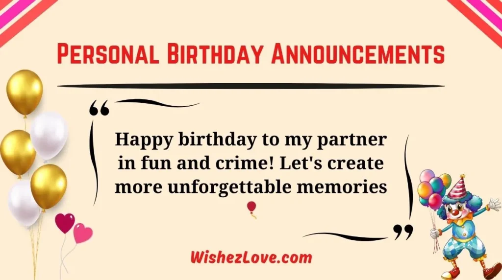 Personal Birthday Announcements