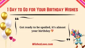 1 Day to Go for Your Birthday Wishes